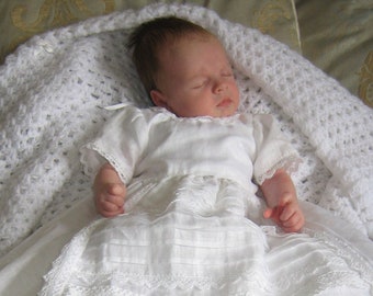 Christening Gown in Irish Linen and Lace: The Waterford