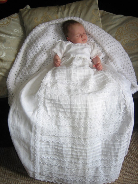 linen baptism gown