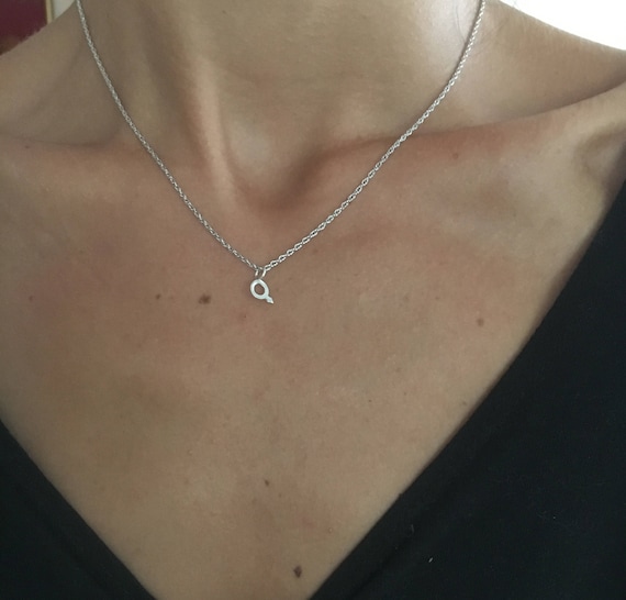 Mars Necklace in Sterling Silver . Planet Sign Pendant . Gift for Aries Zodiac Sign . Male Symbol Minimalist Astrological Jewelry