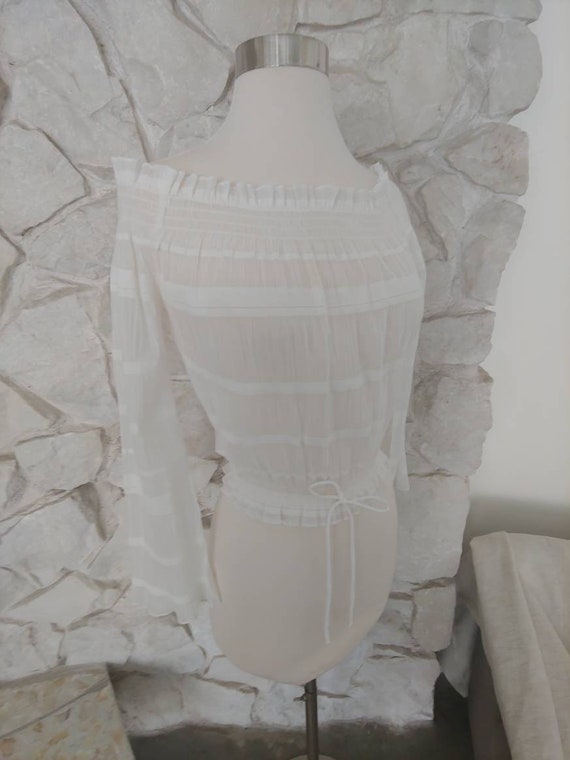 Vintage 1990s Peasant Blouse | XS