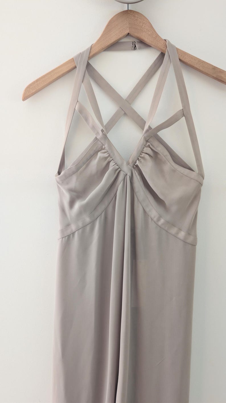2000s BCBG Maz Azria Runway Silk Chiffon Jumpsuit Size Small image 2