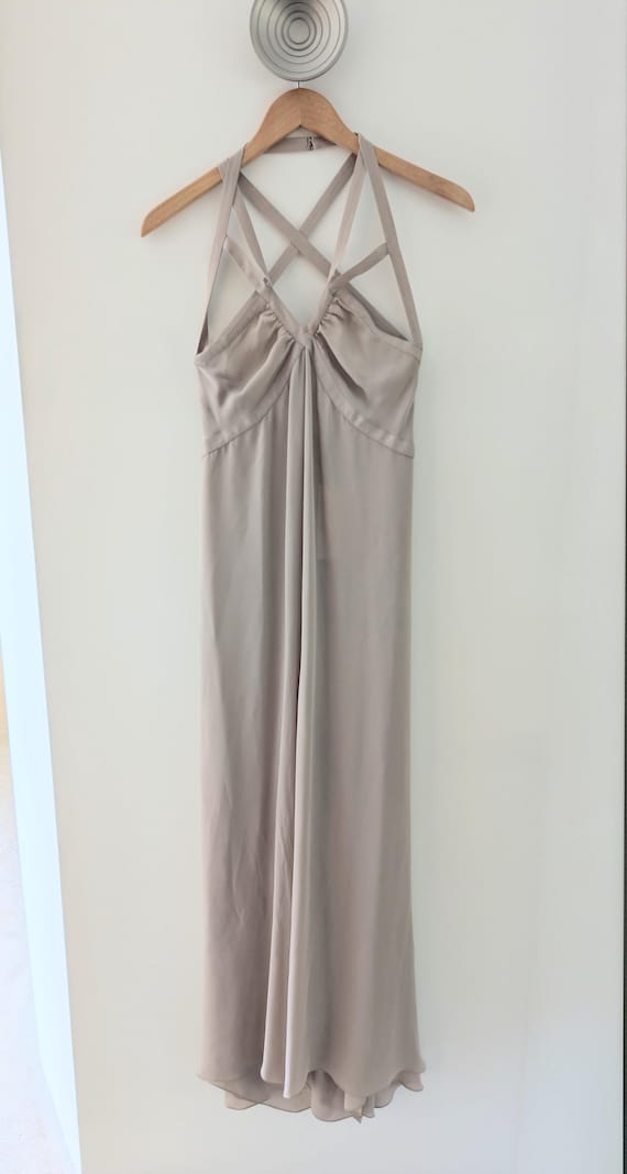 2000s BCBG Maz Azria Runway Silk Chiffon Jumpsuit Size Small