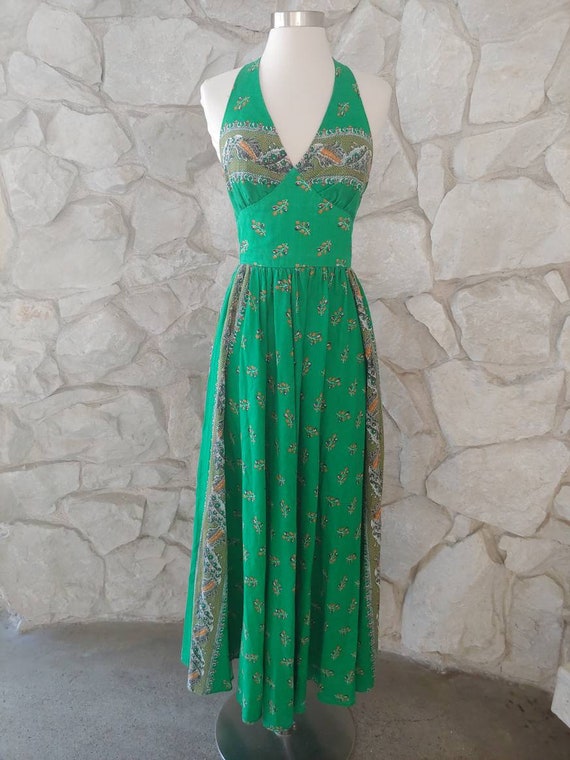 1960s 1970s Vintage Boho Hippie Festival Halter Ma