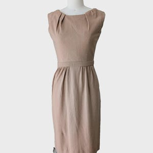 1950s Vintage Carlye Camel Wool Cashmere Day Dress size XS or S