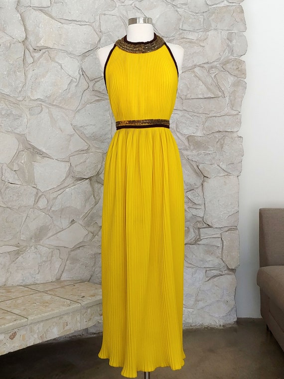 deep yellow dress