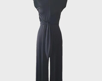 2000s Shareen Black Jumpsuit | Size 0-4