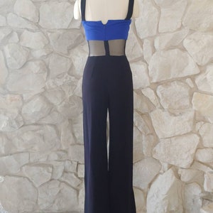 1990s Vintage Cache Color Blocked Jumpsuit With Illusion Waist - Etsy