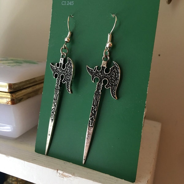 2 Inch Viking Axe Earrings Set