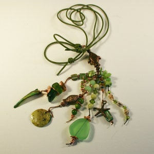 Tassel Necklace/Beach Jewelry/Beach Collage Necklace/Signature Tassel Necklace/ Copper Fish Pendant
