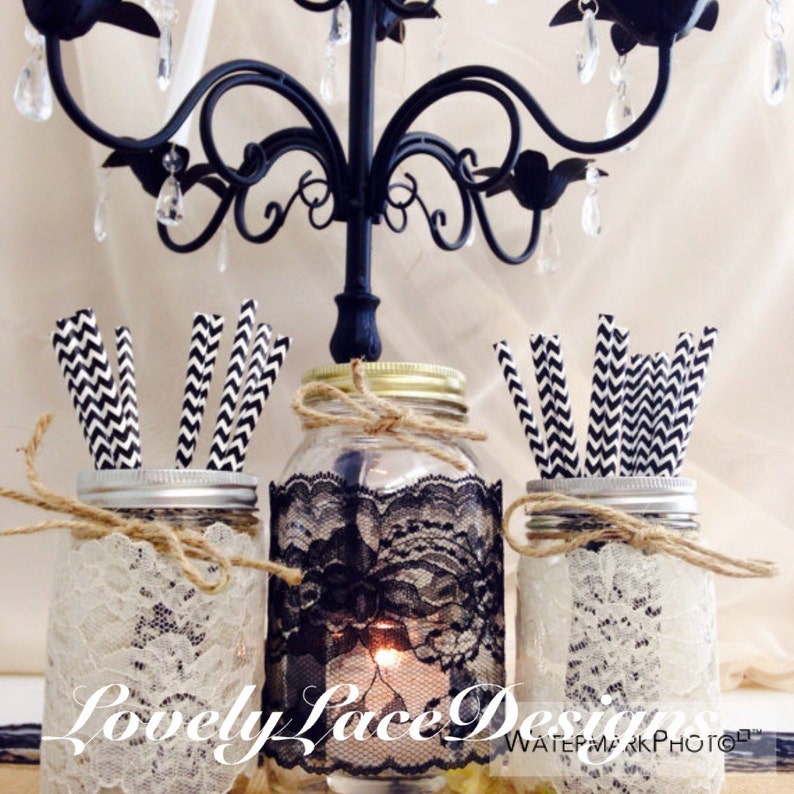4 inch black lace trim