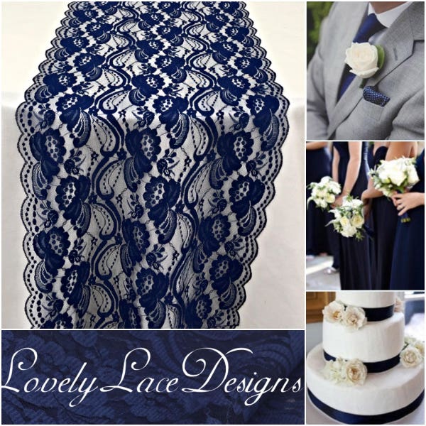Wedding Table Runner/NAVY/12"wide/ 3ft-6ft long /Wedding centerpiece/Reception Centerpiece/Rustic Weddings/Wedding decor