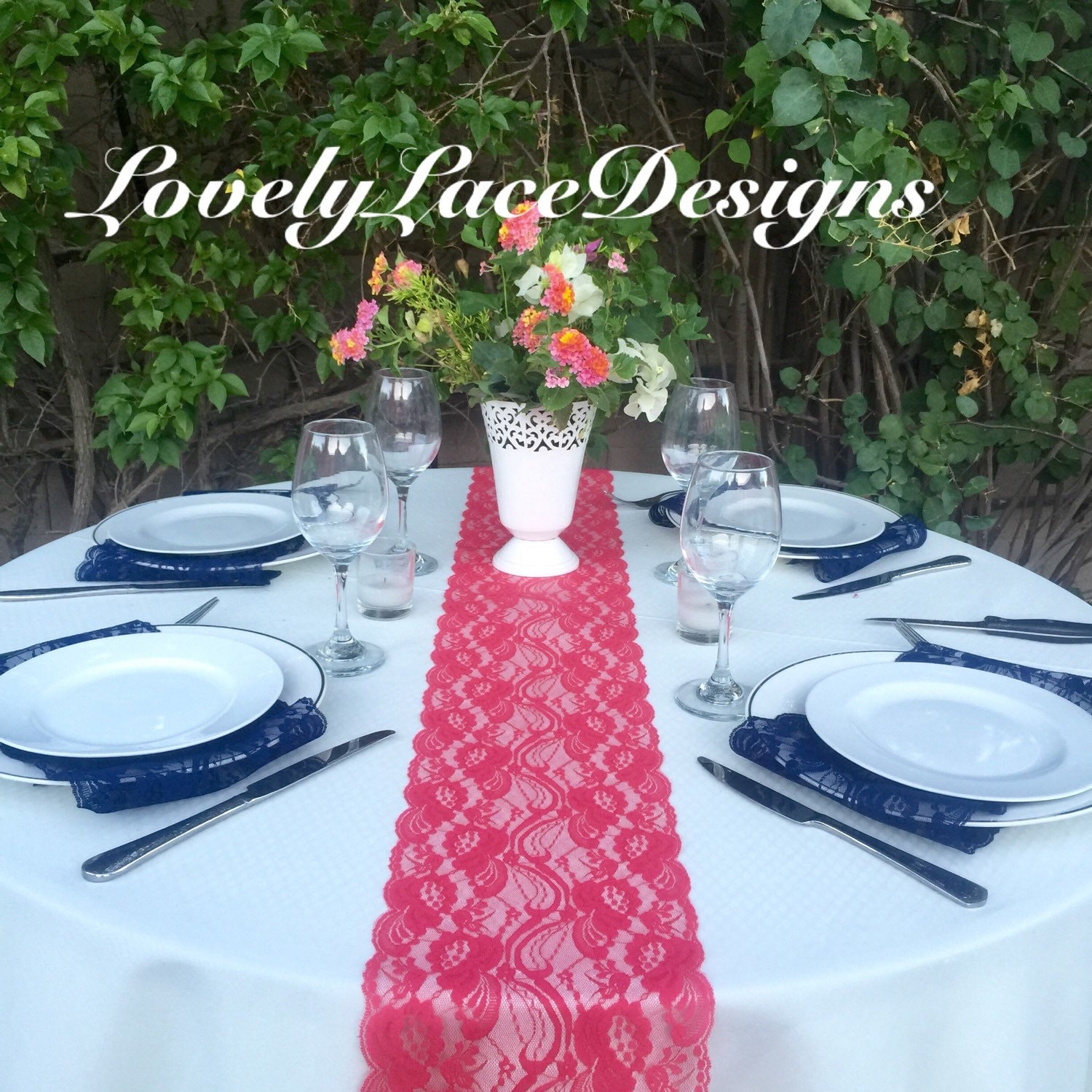 Coral Lace Table Runner3Ft 10Ft Long X 7 Widewedding Coral Lace Table Runner3Ft 10Ft Long X 7 Widewedding