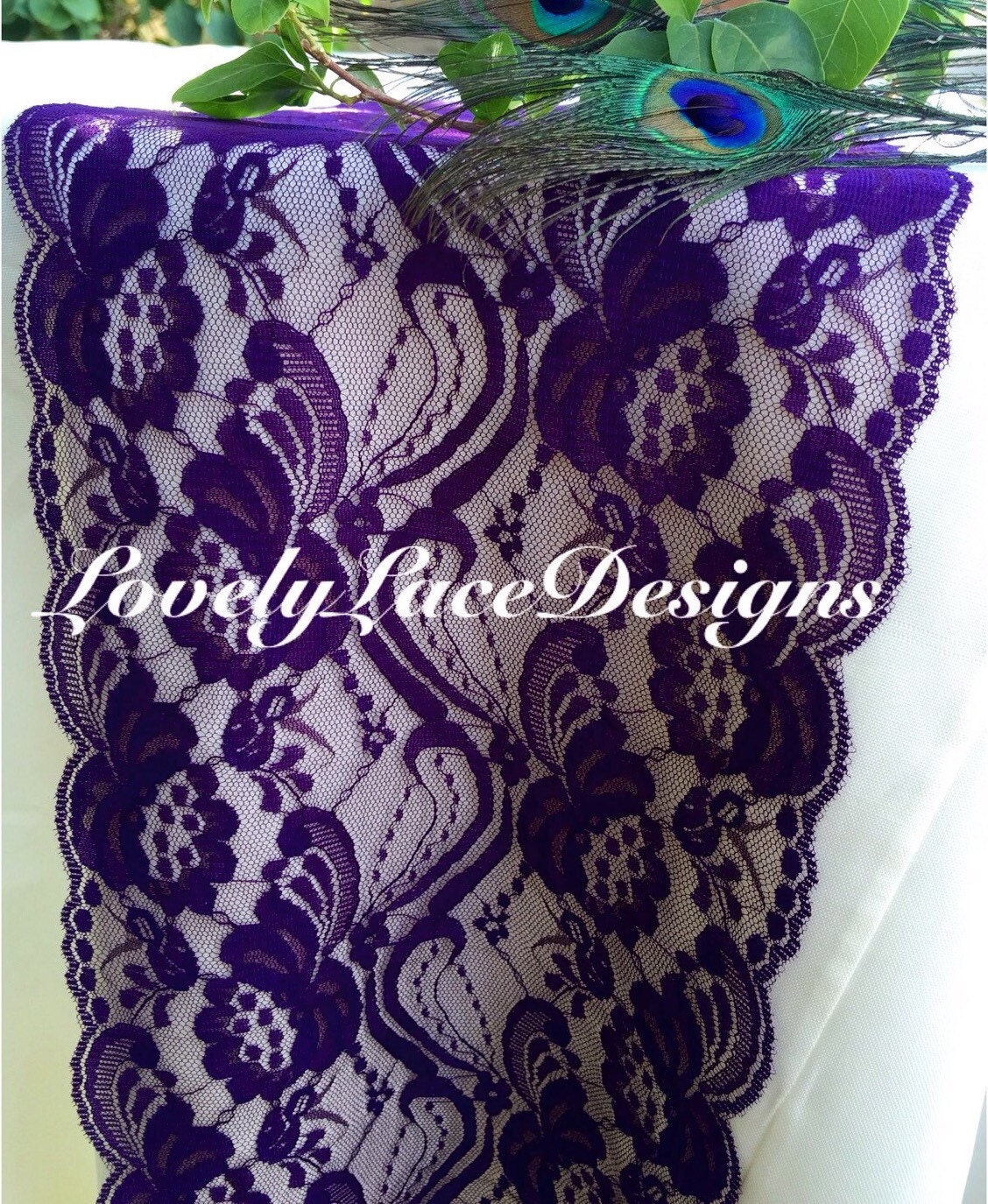 Purple Lace Table Runner 3ft 10ft X 7 Wide Weddings Wedding Gallery Photo