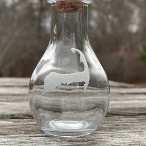Cape Cod etched keepsake bottle