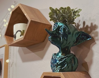 3D Printed Happy House Elf Bust Planter