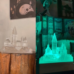 3D-geprint oplichtend kristal Magic Wizarding Castle School