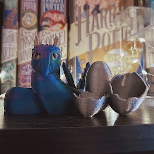 3D Printed Silver Egg Laying Size Changing Teacup Hiding Magical Beast + Eggs