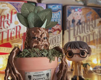 3D Printed Screeching Magical Plant In Pot + Optional Canvas Print &/OR Book Print