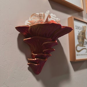 3D Printed Cottage Core Witchy Fungi Mushroom Wall Shelf “DJAMOR FUNGUS”