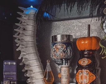 3D Printed Professor Werewolf’s Office Spine Candle + Magical Map Add-On