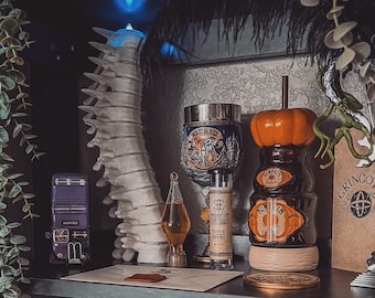 3D Printed Professor Werewolf’s Office Spine Candle + Magical Map Add-On