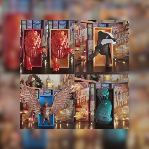 3D-geprint Magic School House Book Nooks Wall Decor