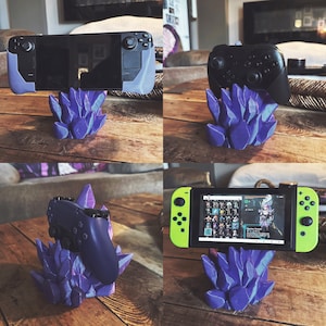 3D Printed Witchy Crystal Controller Dock Gaming Cozy Decor