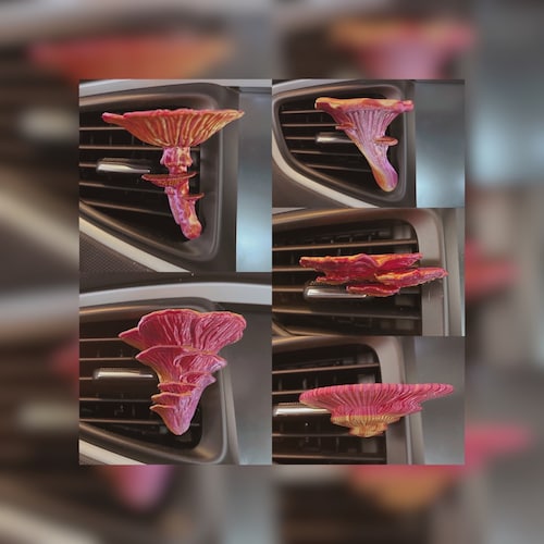 3D Printed Cottage Core Witchy Fungi Mushroom Car Vent Clips