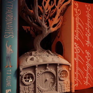 3D Printed Hairy Footed Creature Dwelling Book Nook Etsy 3D Printed Hairy Footed Creature Dwelling Book Nook Etsy