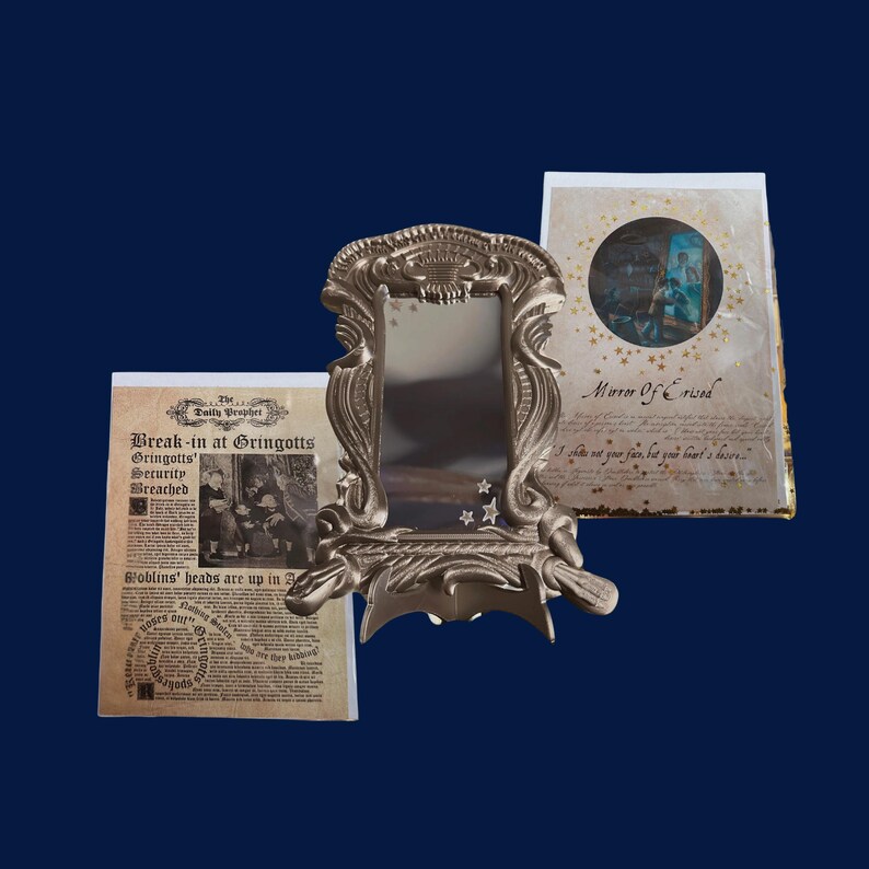 3D Printed Mirror Of Desire Spelled Backwards Standing AND Hanging Mirror + BOTH prints