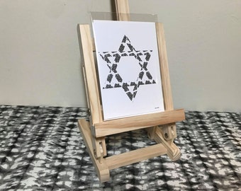 Star of David Pattern - Jewish Holiday Greeting Card - Hanukkah Card - Bar/Bat Mitzvah Card - Judaica - Religious Event (Blank Inside)