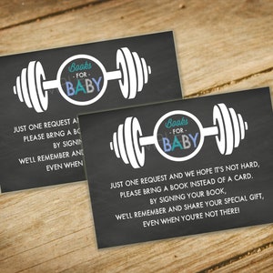 Crossfit Workout Themed Baby Boy / Baby Shower / Books for Baby / Bring a Book Instead of a Card