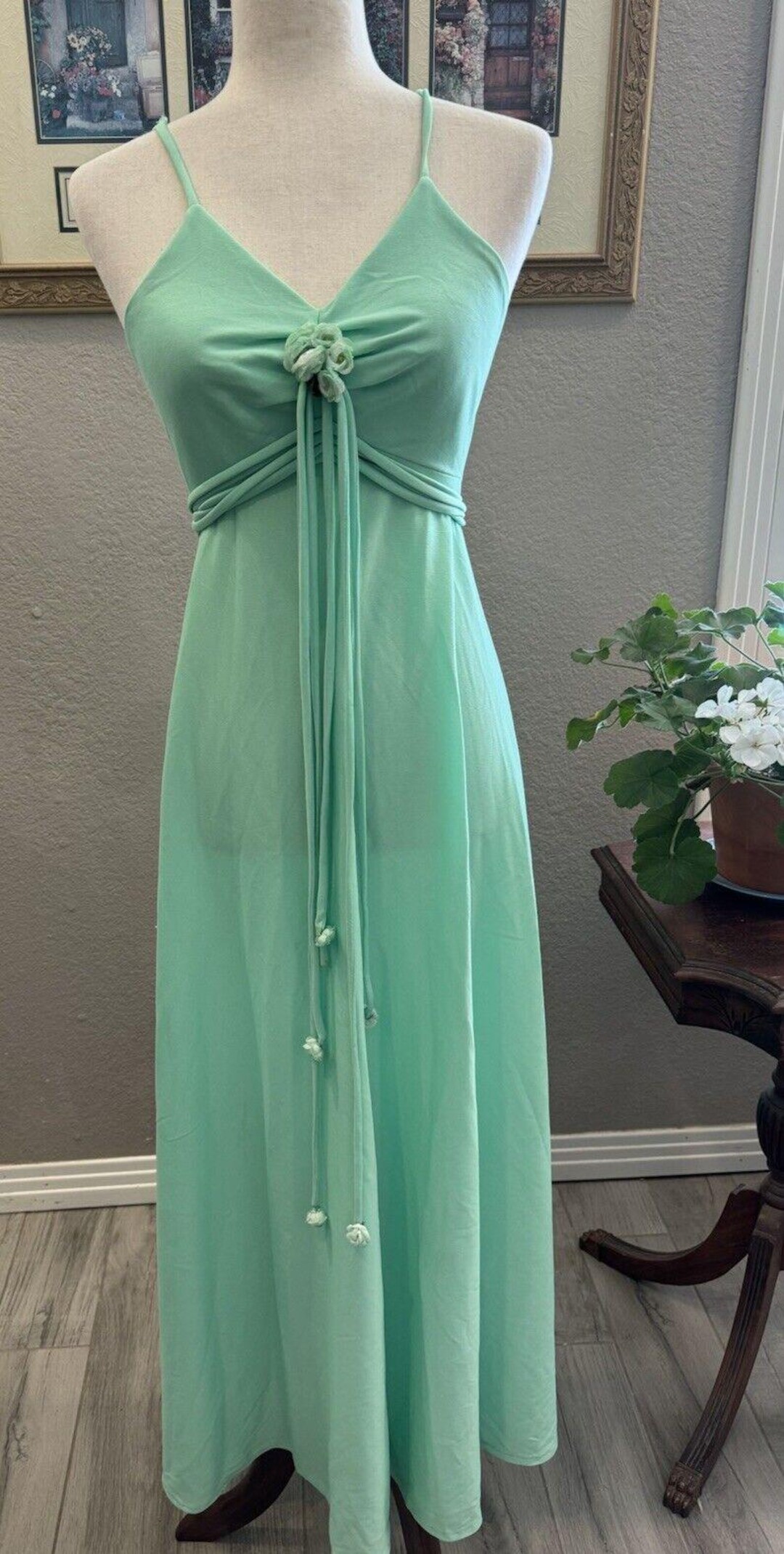 Mint Green Layered Mesh Slip Dress