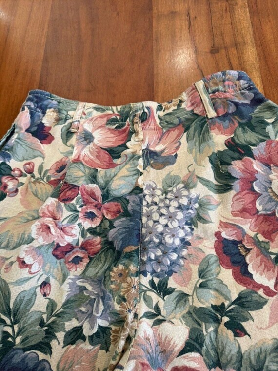 Shorts Medium 28 Floral Vintage 80s High Waisted … - image 5