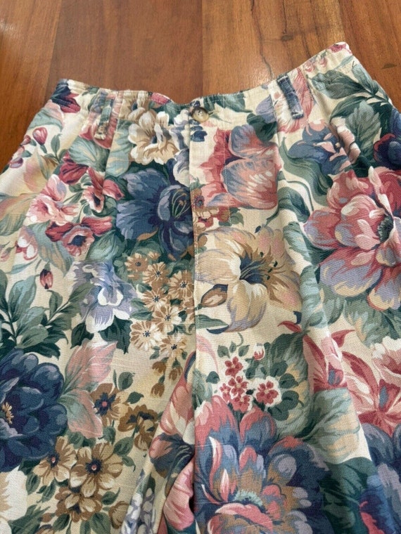 Shorts Medium 28 Floral Vintage 80s High Waisted … - image 2