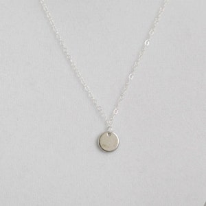 Tiny Dot Necklace / Sterling Silver Necklace