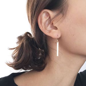 Long Bar Gold Earrings / dangle earrings / gift for friends