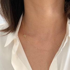 Star Necklace /Sideways Star Necklace /Sideways Star Charm Necklace
