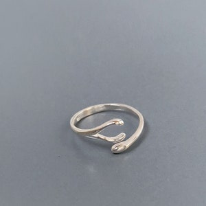 925 Sterling Silver Wishbone Ring / Tiny Silver Wishbone Ring