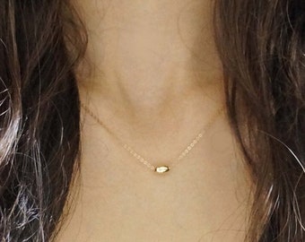 14k Gold Filled, Silver Small Oval Necklace / Bracelet