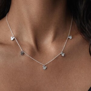 Silver Tiny Mickey Mouse Silver Necklace image 3