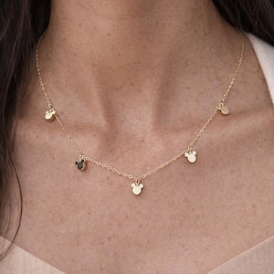Winzige Mickey Mouse 14k Gold Filled Halskette