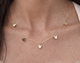 Tiny Mickey Mouse 14k Gold Filled Necklace