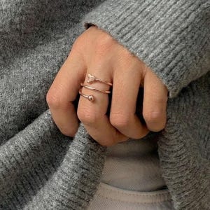 Rose Gold Micky Maus Ring: Sterling Silber Offenes Band Bild 1