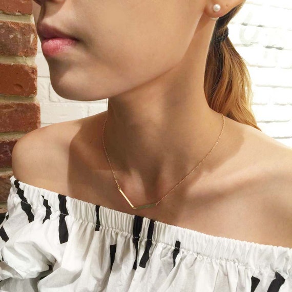 Thin bar linked Necklace