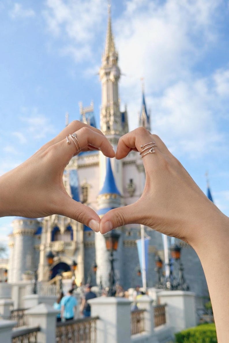 Rose Gold Micky Maus Ring: Sterling Silber Offenes Band Bild 8