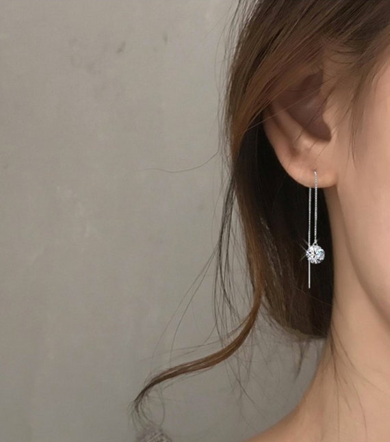 Simple Line Threader Earrings