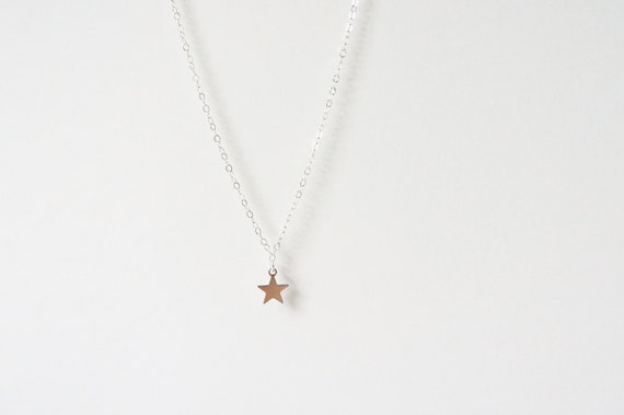 Tiny Silver Star Necklace