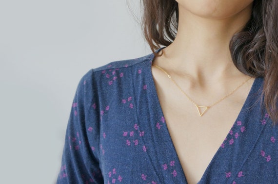 Gold Triangle Necklace