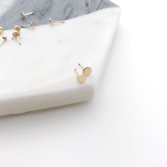 Gold Mini Dot Stud Earrings